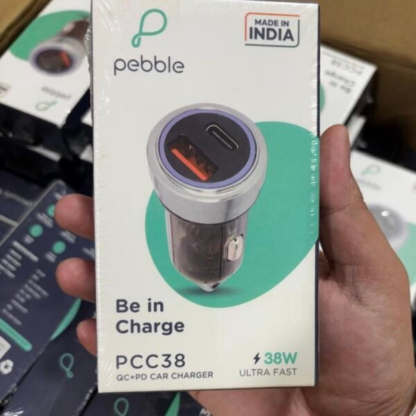 Pebble pcc38 qc+pd car charger 38w